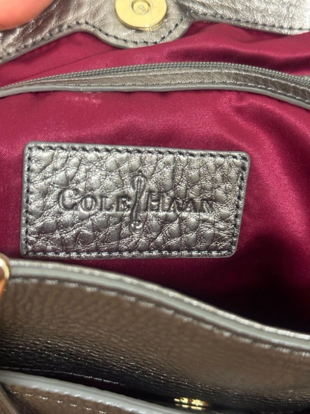Cole Haan Metallic Handbag | Chic Statement Bag | Minimal Wear - Picture 4 of 7
